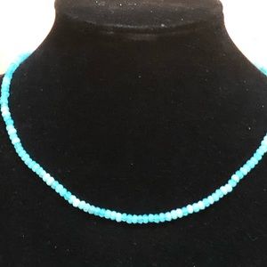 18" Beautiful Faceted Aquamarine Bead Necklace